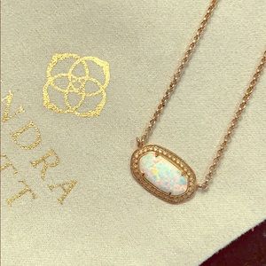 Kendra Scott Elisa Lux Rose Gold & Opal Necklace